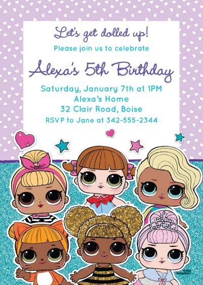 ☆ LOL SURPRISE DOLL ☆ Party Invitations ☆ Envelopes ☆ Pack of 10 20 30 or 40 ☆ 