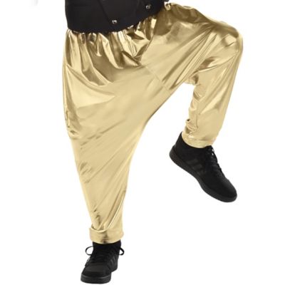 Adult Gold Hip Hop Harem Pants | Party City
