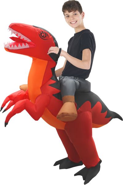 Spooktacular Creations Inflatable Raptor Riding a Raptor Dinosaur Deluxe Cost...