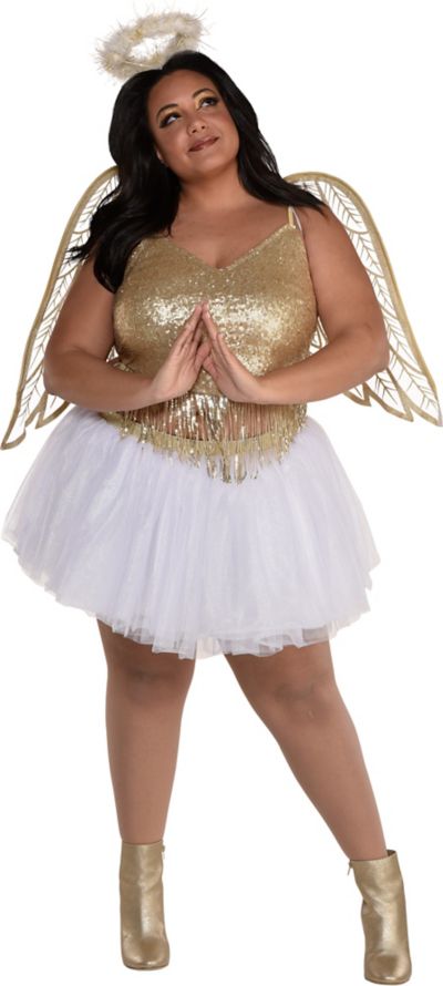 Adult Gilded Angel Costume Plus Size Party City 6126