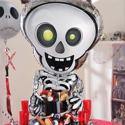 Skeleton Balloon & Eyeball Container Idea - Halloween Balloon Ideas ...