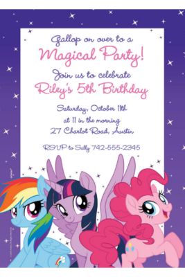 8ct My Little Pony Invitations